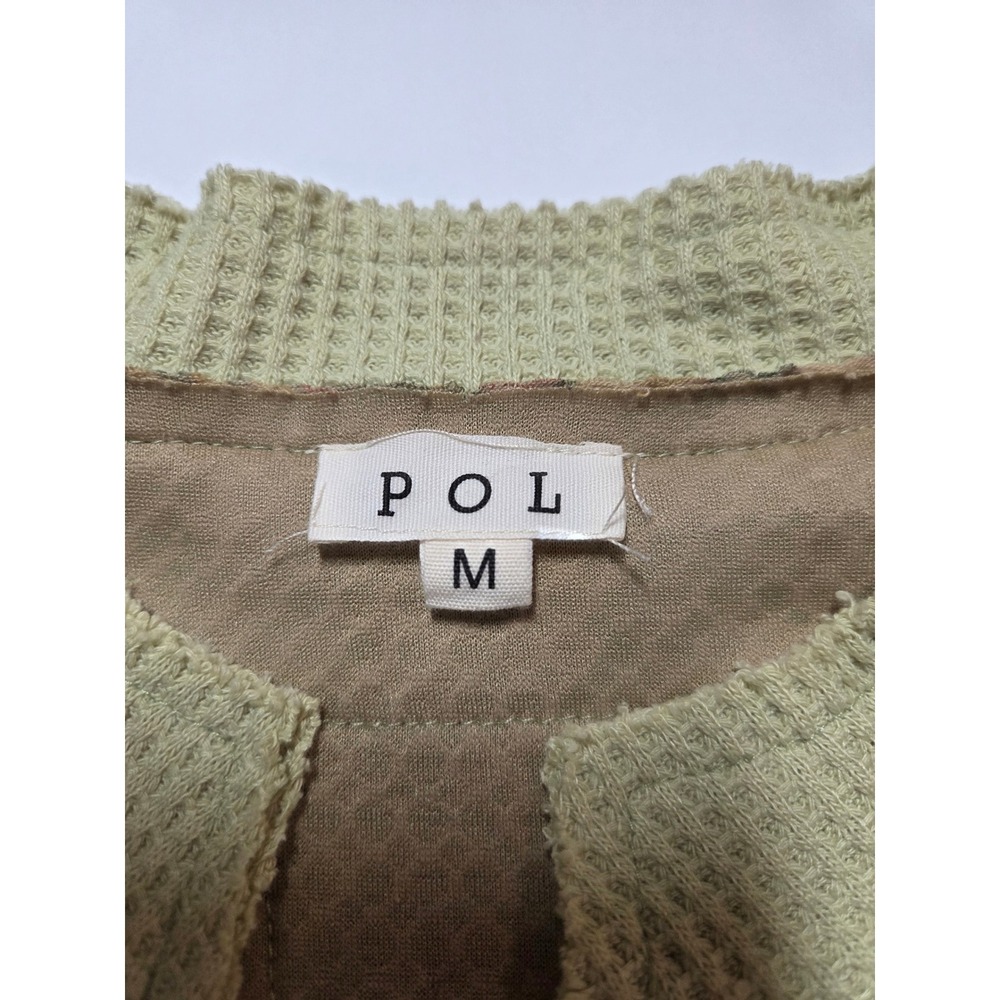 Pol Patchwork Floral Print Pullover Top Waffle Kn… - image 3